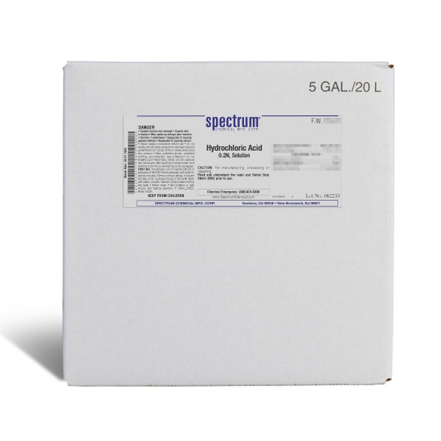 Hydrochloric Acid, 0.2N, Solution