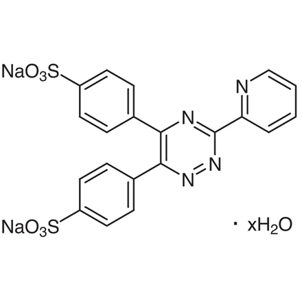 3-(2-Pyridyl)-5,6-bis(4-sulfophenyl)-1,2,4-triazine Disodium Salt Hydrate, CAS RN: 28048-33-1, Product Number: P0830