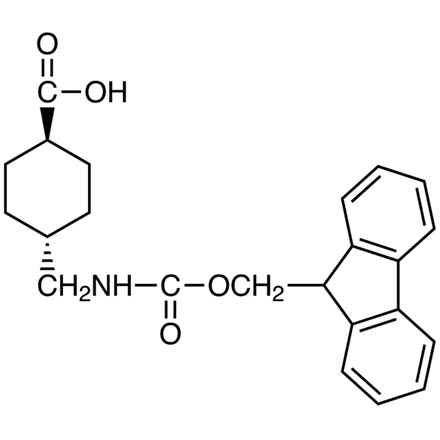trans-4-[[[[(9H-Fluoren-9-yl)methoxy]carbonyl]amino]methyl]cyclohexanecarboxylic Acid, CAS RN: 167690-53-1, Product Number: F1215