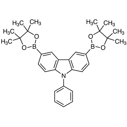 9-Phenyl-3,6-bis(4,4,5,5-tetramethyl-1,3,2-dioxaborolan-2-yl)carbazole, CAS RN: 618442-57-2, Product Number: P2350