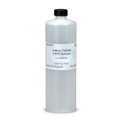 Sodium Chloride, 0.85% Aqueous, Normal Saline, Laboratory Grade, 500 mL