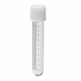 Simport® CULTUBES™ Sterile 14 mL (17 x 95 mm) Graduated Culture Tubes with Caps - CULTUBES Sterile 5 mL (12 x 75 mm) Graduated Culture Tubes without Caps, Polystyrene, I125 tubes/tray - 1000 ea