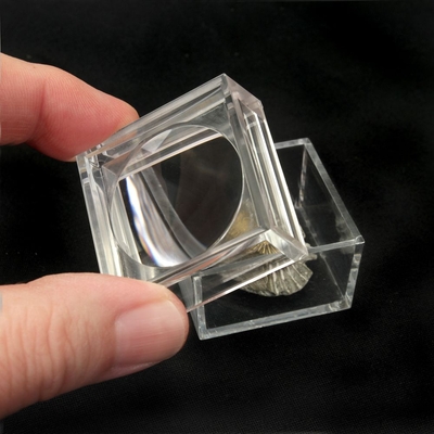 Plastic Box with Magnifying Lid 3 x 1 1/2