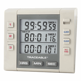 Traceable® Three-Channel Alarm Timer - Three-Channel Alarm Timer - 1 ea