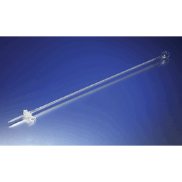 Corning® PYREX® Micro Buret, Class A with Precision Bore, Funnel Top, TS Stopcock and White Enamel Markings - PYREX 10 mL Class A Precision Bore Micro Buret with Glass Standard Taper Stopcock - 1 ea